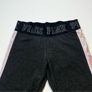 PINK Victoria’s Secret Yoga Capri Leggings Womens Medium Gray Stretch